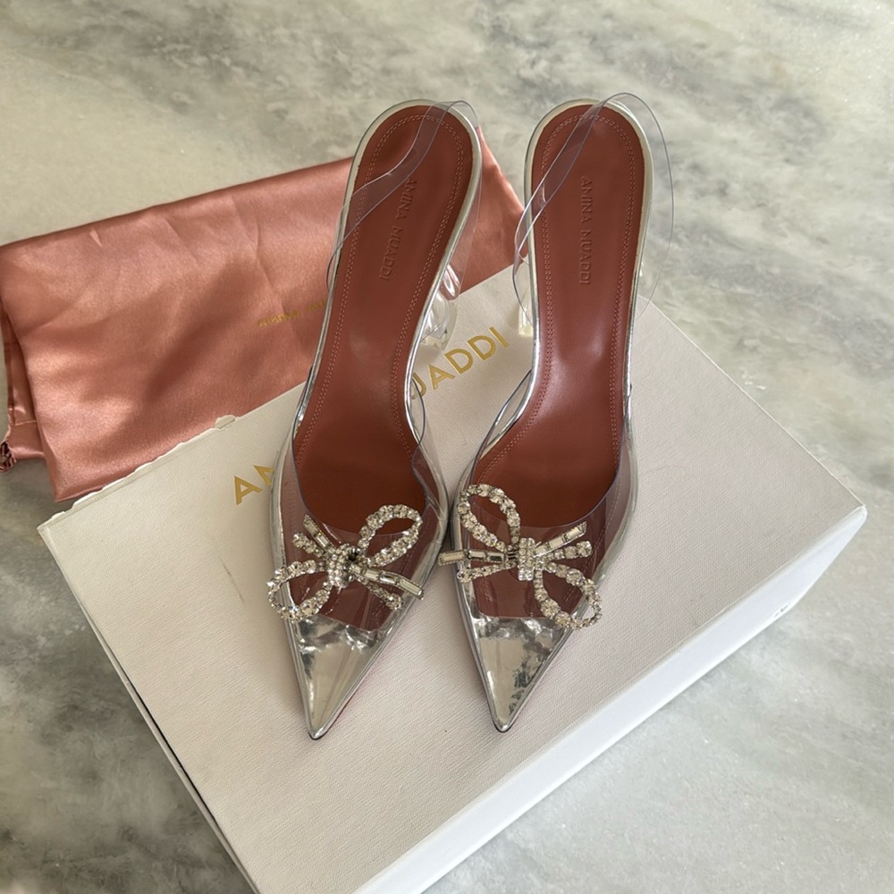Amina Muaddi Rosie Glass heels